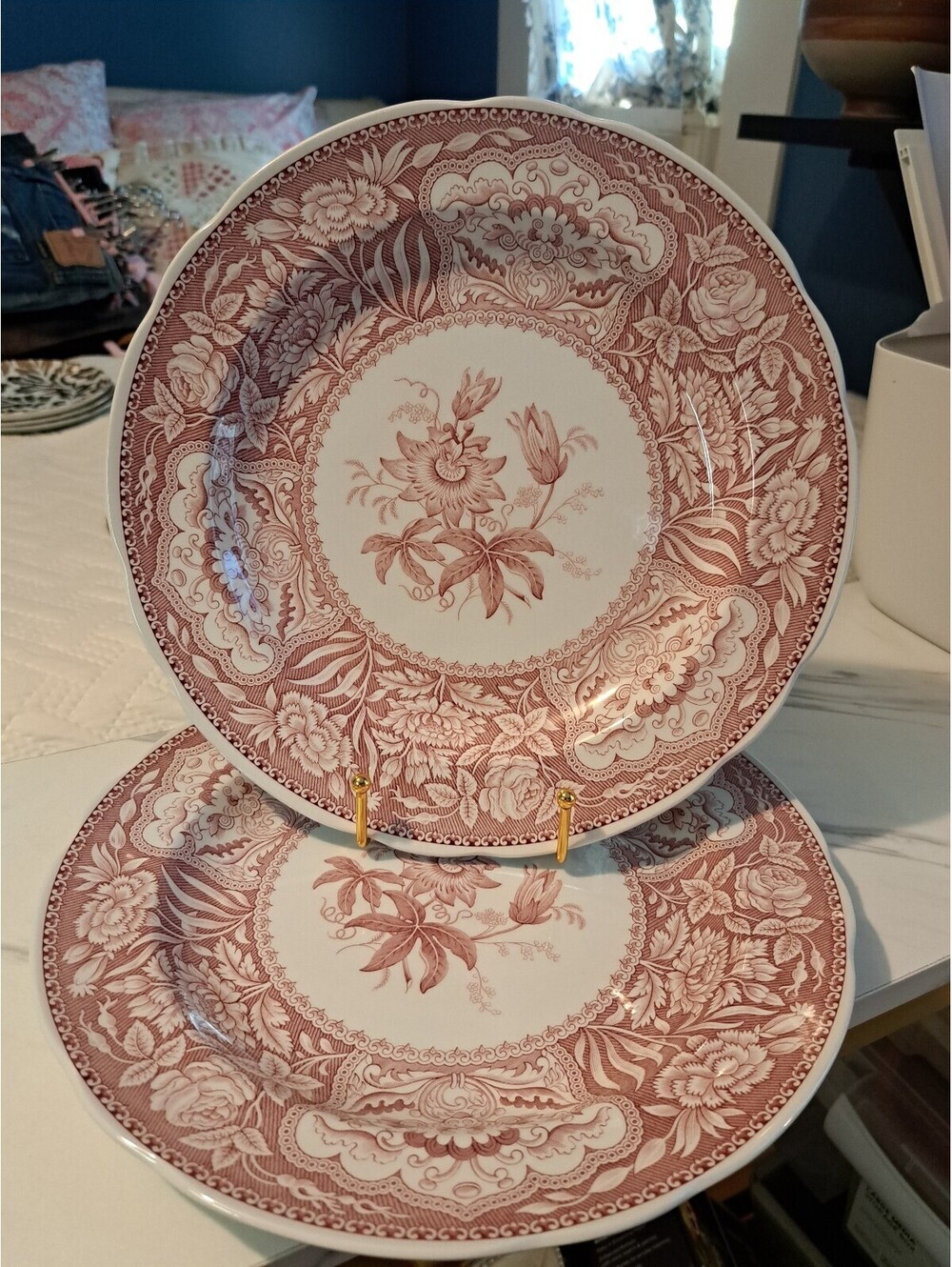VTG Set-2 Dinner Plates Spode Archive Collection "Floral" Georgian Series 10.5"
